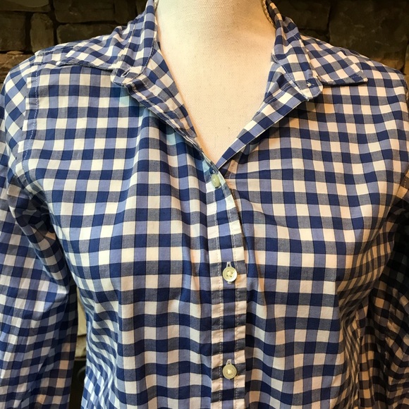 NWOT Banana Republic Soft Wash Checked Top Small - Picture 2 of 8